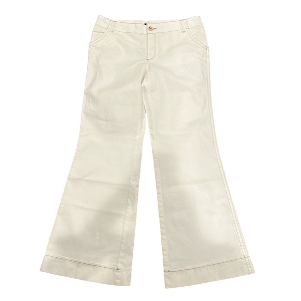 NWT a.n.a Women's Mid Rise Flare Jeans White Gray Size 12